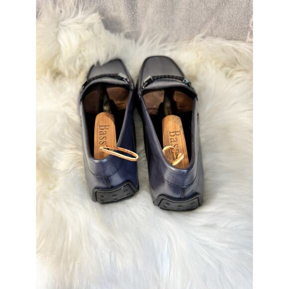 Tod's Charcoal Leather Slip-On Loafers - Picture 4 of 11